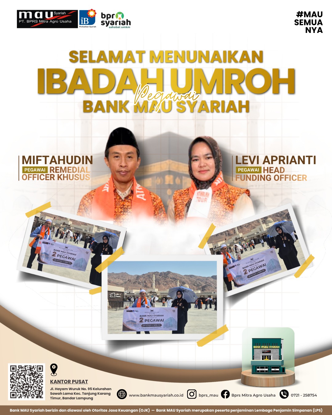 Bank MAU Syariah Berikan Apresiasi Ibadah Umroh bagi Pegawai